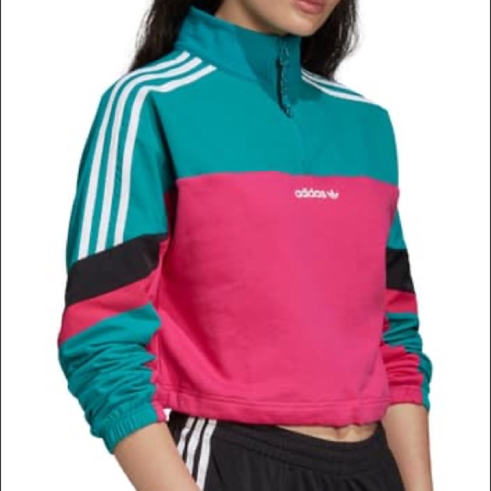 ADIDAS french terry crop top